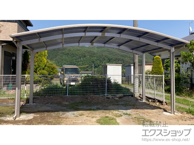 長野県上伊那郡宮田村ののカーポート プレシオスポート ワイド 積雪〜20cm対応 施工例