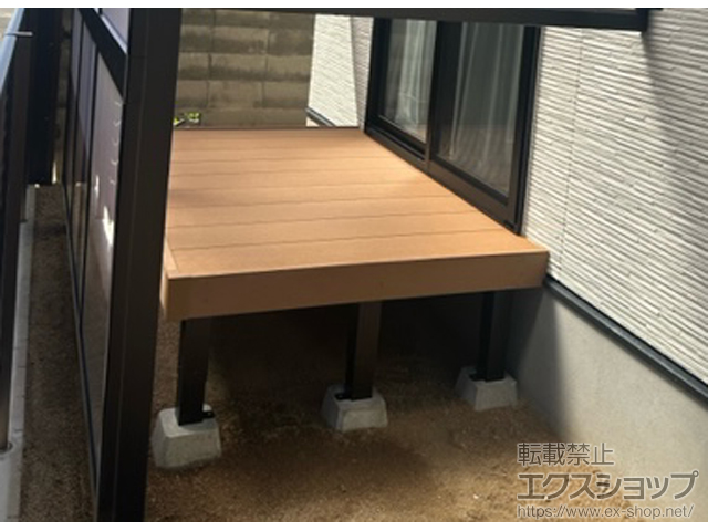 愛媛県松山市ののウッドデッキ リウッドデッキ 200 施工例