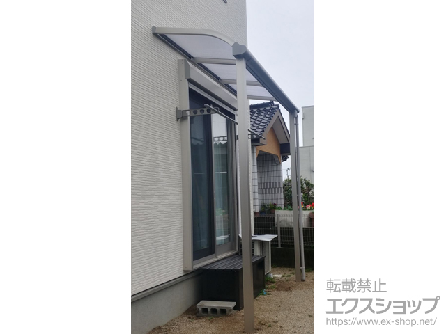 福岡県筑後市ののテラス屋根、カーポート プレシオステラスII R型 テラスタイプ 単体 積雪〜20cm対応 施工例