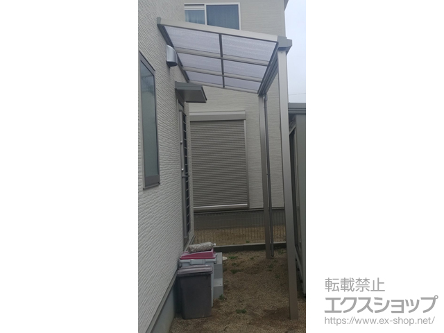 福岡県筑後市ののテラス屋根、カーポート プレシオステラスII F型 テラスタイプ 単体 積雪〜20cm対応 施工例