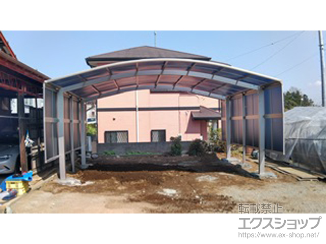 神奈川県秦野市ののカーポート アリュース ツイン　積雪〜20cm対応+サイドパネル 施工例