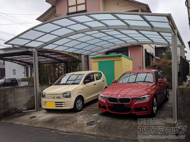宮崎県宮崎市ののカーポート アリュース ツイン　積雪〜20cm対応 施工例