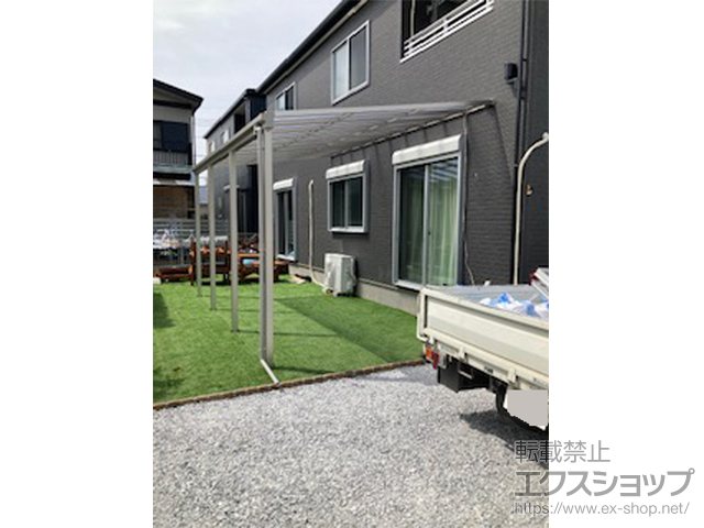 福岡県飯塚市ののテラス屋根 ソラリア F型 テラスタイプ 単体 積雪〜20cm対応 施工例