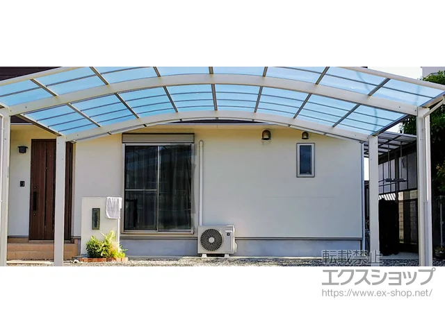 徳島県吉野川市のYKKAPのカーポート アリュース ツイン　積雪～20cm対応 施工例