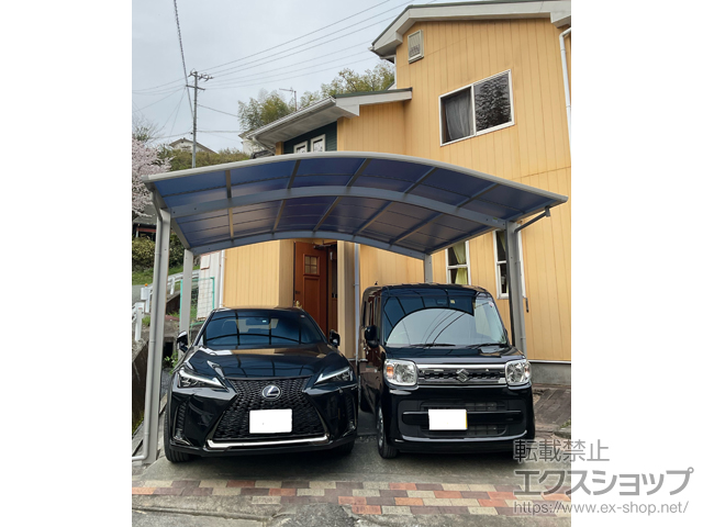 愛媛県大洲市ののカーポート アリュース ツイン　積雪〜20cm対応 施工例