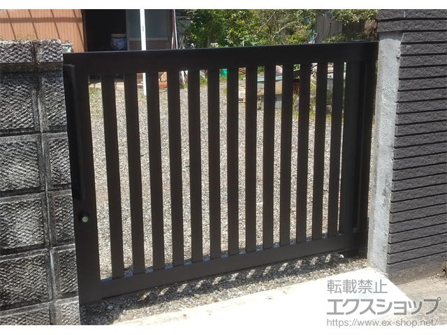 高知県高知市のの門扉 ルシアススライド S03型 18-10 施工例