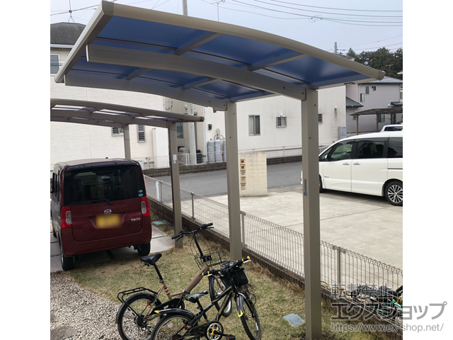 栃木県宇都宮市ののサイクルポート・駐輪場 アリュースミニ 積雪〜20cm対応 施工例