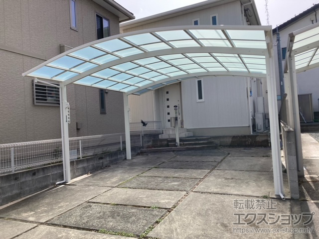 熊本県菊池郡菊陽町ののカーポート アリュース ツイン　積雪〜20cm対応＋水平式物干し 施工例