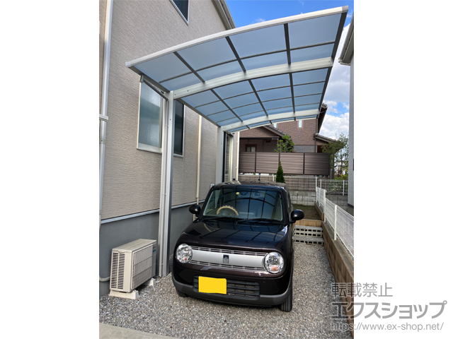 栃木県宇都宮市ののサイクルポート・駐輪場、カーポート アリュース　積雪〜20cm対応 施工例