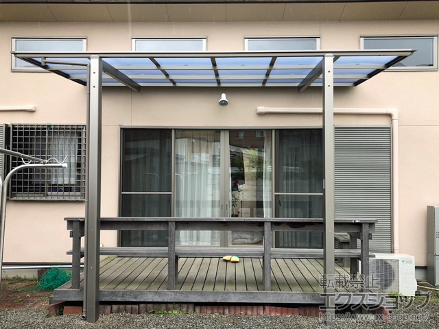 大阪府池田市ののテラス屋根 フーゴF 独立テラスタイプ 単体 積雪〜20cm対応 施工例