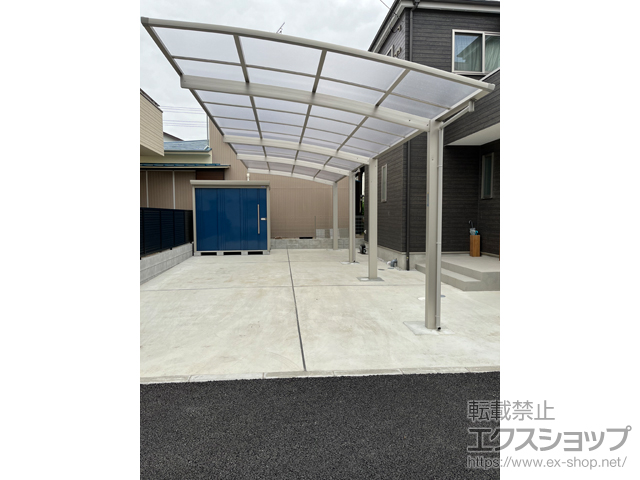 神奈川県平塚市ののカーポート アリュース 縦連棟　積雪〜20cm対応 施工例