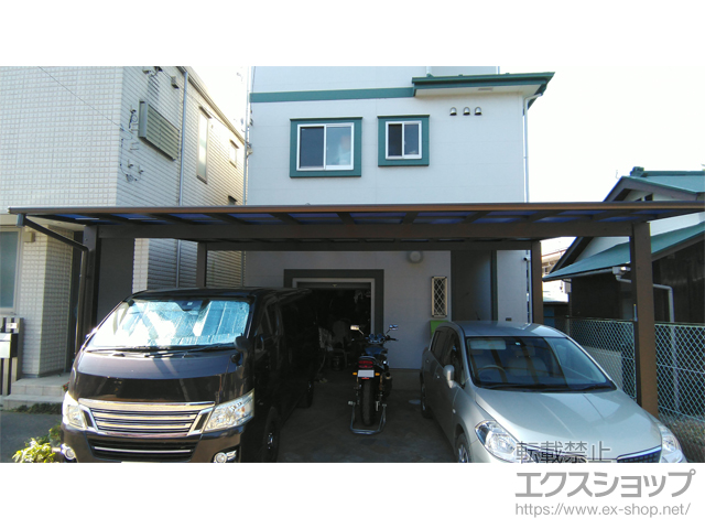 神奈川県平塚市ののカーポート エフルージュ ツイン FIRST 積雪〜20cm対応 施工例