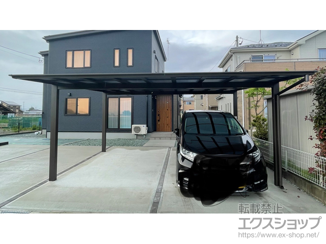 宮城県亘理郡亘理町ののカーポート ソリッドポート ワイド 積雪〜20cm対応 施工例