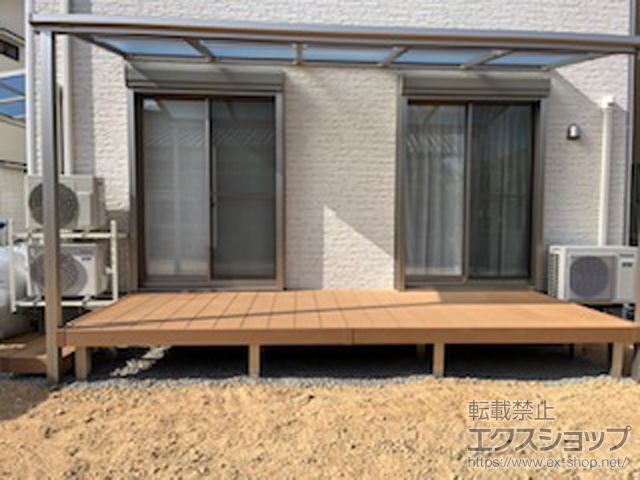 長野県松本市ののウッドデッキ リウッドデッキ 200＋独立式リウッドステップ2型（1段） 施工例