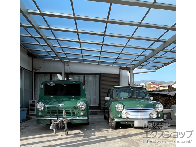 岐阜県中津川市ののカーポート エフルージュ ツイン FIRST 積雪〜20cm対応 施工例