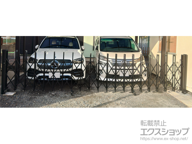 兵庫県丹波市ののカーゲート トリップゲートII 2型 スタンダード ノンレール 片開き 53S 施工例