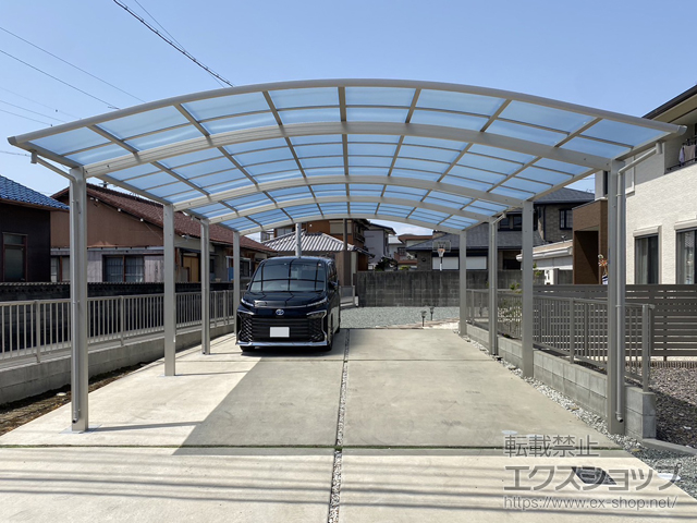 三重県津市ののカーポート アリュース ツイン 縦連棟　積雪〜20cm対応 施工例