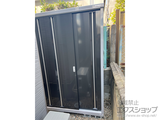 福岡県福岡市のの物置・屋外倉庫 シンプリー 一般型 1940×615×1903 MJX-196E-EB 施工例