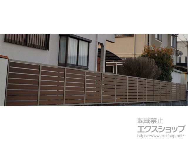 静岡県焼津市ののフェンス・柵 モクハイフェンス フリーポールタイプ 施工例