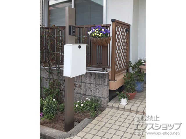 群馬県桐生市のの機能門柱・ポスト エスポII 2型 組み合わせ例22-C 施工例