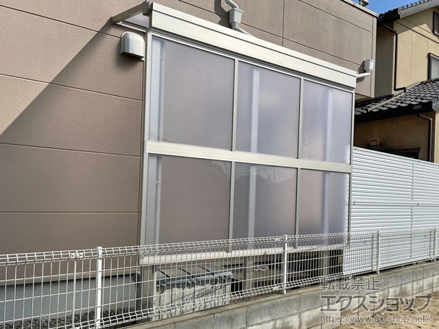埼玉県羽生市ののテラス屋根 ソラリア F型 テラスタイプ 単体 積雪〜20cm対応＋前面パネル 施工例