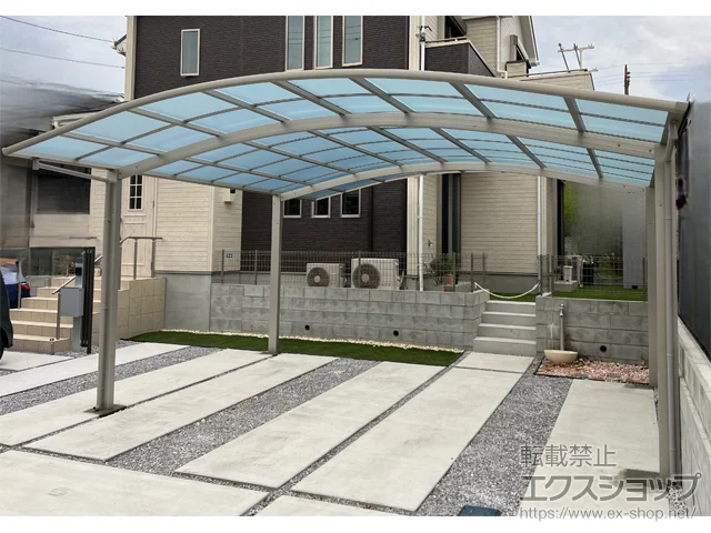 神奈川県横浜市のYKKAPのカーポート アリュース ツイン　積雪～20cm対応 施工例