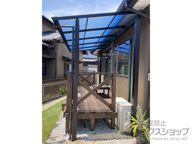 静岡県浜松市ののテラス屋根 ソラリア F型 独立タイプ 単体 〜20cm対応 施工例