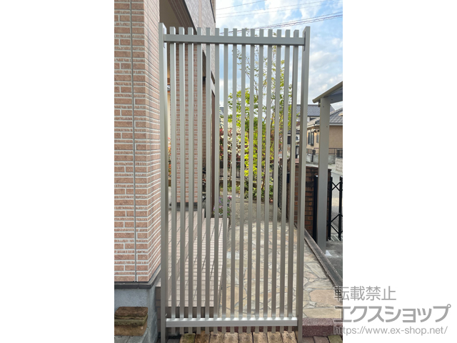 熊本県八代市ののフェンス・柵 リレーリア フェンス2N型 間仕切柱施工 施工例
