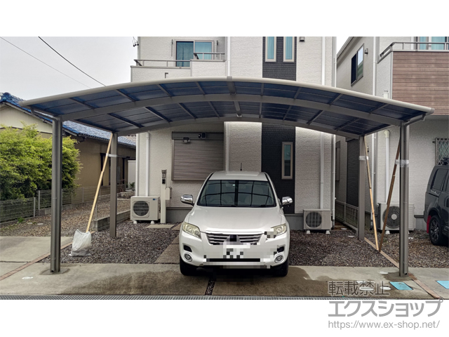 愛知県刈谷市ののカーポート ネスカR (ラウンドスタイル) ワイド 積雪〜20cm対応 施工例