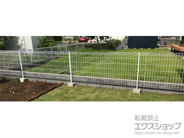 栃木県河内郡上三川町ののフェンス・柵 イーネットフェンス 3F型 自由柱施工 施工例