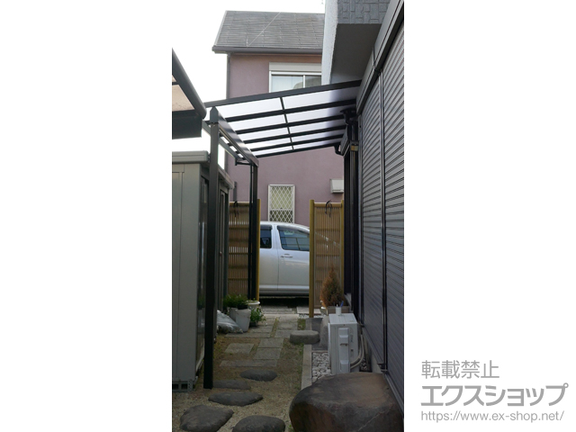 兵庫県加古川市ののテラス屋根 ソラリア F型 テラスタイプ 単体 積雪〜20cm対応 施工例