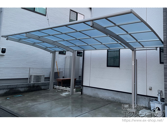 神奈川県平塚市ののカーポート アリュース 延長　積雪〜20cm対応＋着脱式サポート 施工例