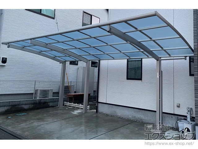 神奈川県平塚市のYKKAPのカーポート アリュース 延長　積雪～20cm対応＋着脱式サポート 施工例