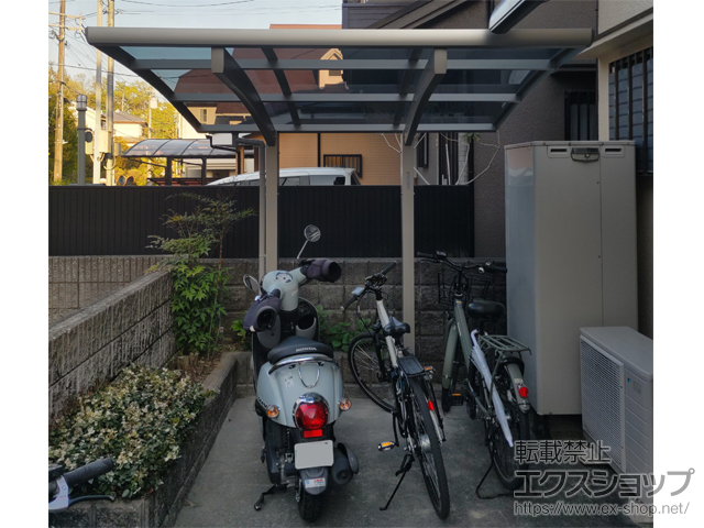 大阪府茨木市ののサイクルポート・駐輪場 プレシオスポート ミニ 積雪〜20cm対応 施工例