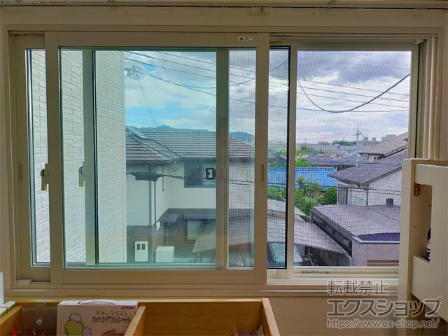 大阪府枚方市のの内窓（二重窓・二重サッシ） インプラス 引違い窓 変則2枚建 施工例