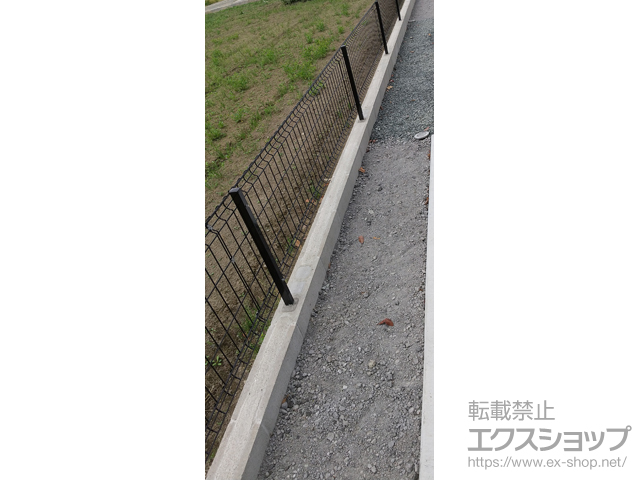 熊本県熊本市ののフェンス・柵 イーネットフェンス 3F型　自由柱施工 施工例