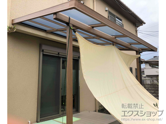 滋賀県守山市ののテラス屋根 シュエット テラスタイプ 単体 積雪〜20cm対応 施工例