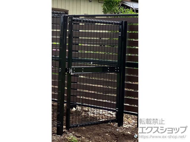 茨城県水戸市のの門扉 ハイグリッド門扉N8型 片開き　柱使用 施工例