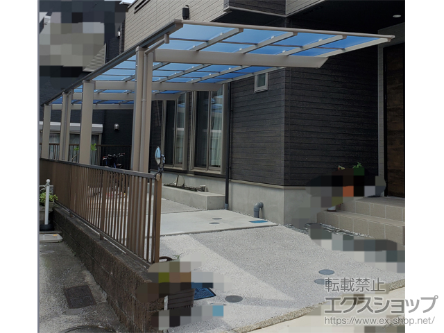 神奈川県横浜市ののバルコニー・ベランダ屋根、カーポート ソリッドポート 縦連棟 積雪〜20cm対応 施工例