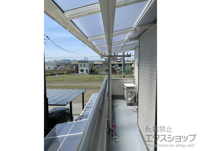 兵庫県姫路市ののバルコニー・ベランダ屋根 ソラリア F型 屋根タイプ 連棟 積雪〜20cm対応 施工例