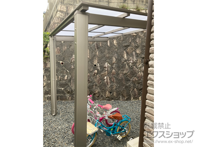 広島県広島市ののサイクルポート・駐輪場 ネスカFミニ (フラットスタイル) 積雪〜20cm対応 施工例