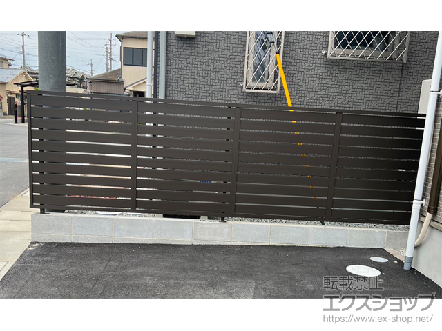 奈良県大和高田市ののフェンス・柵 モクハイフェンス　フリーポールタイプ 施工例