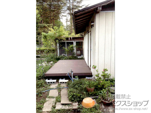 茨城県牛久市ののウッドデッキ リウッドデッキ 200 施工例