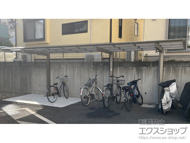 神奈川県海老名市ののサイクルポート・駐輪場 セルフィ ミニ 延長 積雪〜20cm対応 施工例