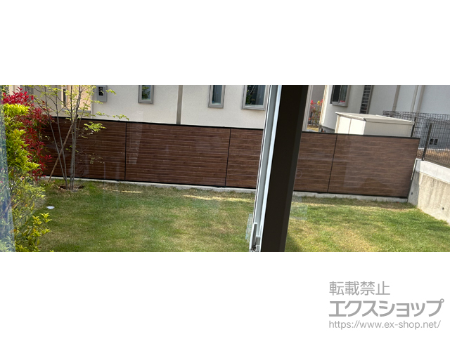 奈良県奈良市ののフェンス・柵 シャトレナII 4型　フリー支柱タイプ 施工例