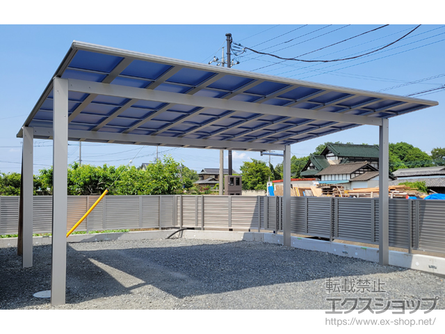 栃木県河内郡上三川町ののカーポート エフルージュ ツイン FIRST 積雪〜20cm対応 施工例