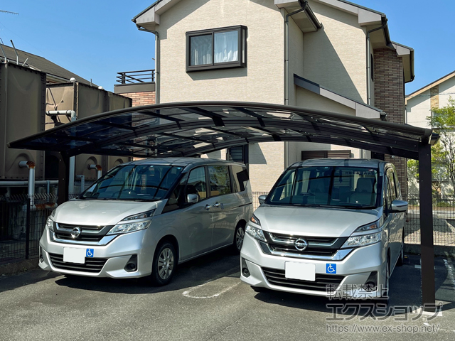 福岡県糸島市ののカーポート プレシオスポート ワイド 積雪〜20cm対応 施工例