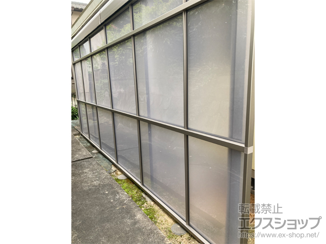 岐阜県可児市ののストックヤード スピーネストックヤードF型 パネルタイプ スクリーン仕様 積雪〜20cm対応 施工例