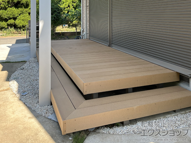 千葉県長生郡白子町ののウッドデッキ 樹ら楽ステージ 施工例