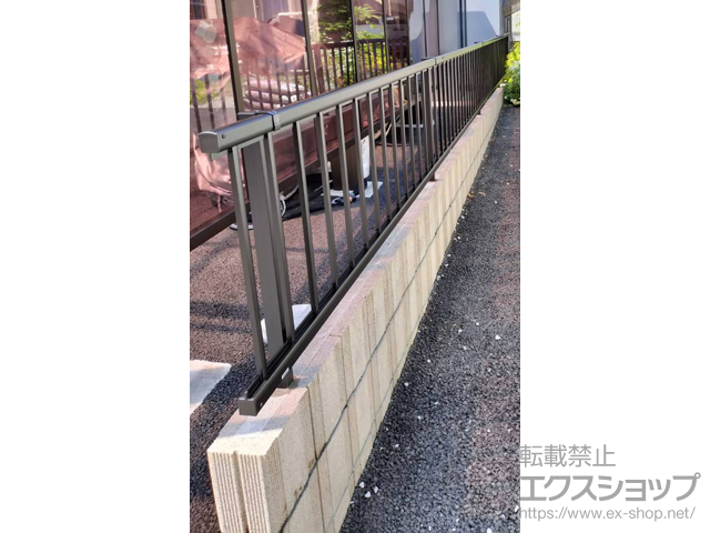 埼玉県北本市ののフェンス・柵 ミエッタフェンス 防犯たて格子タイプ 自由柱施工 施工例